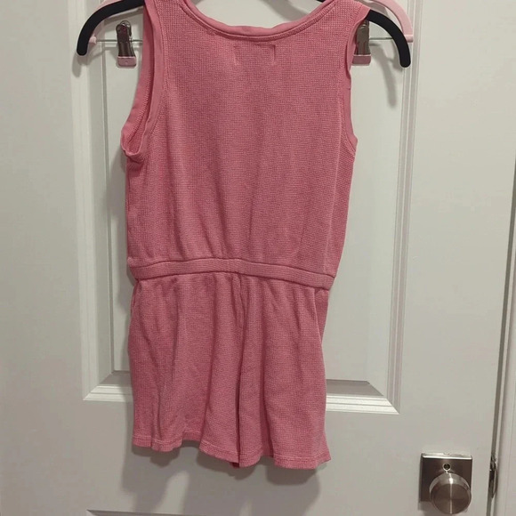 Girls sleeveless waffle-knit romper - Picture 4 of 4